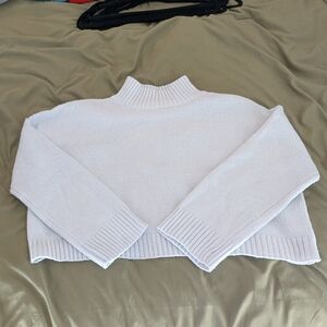 Women's White Turtleneck Sweater